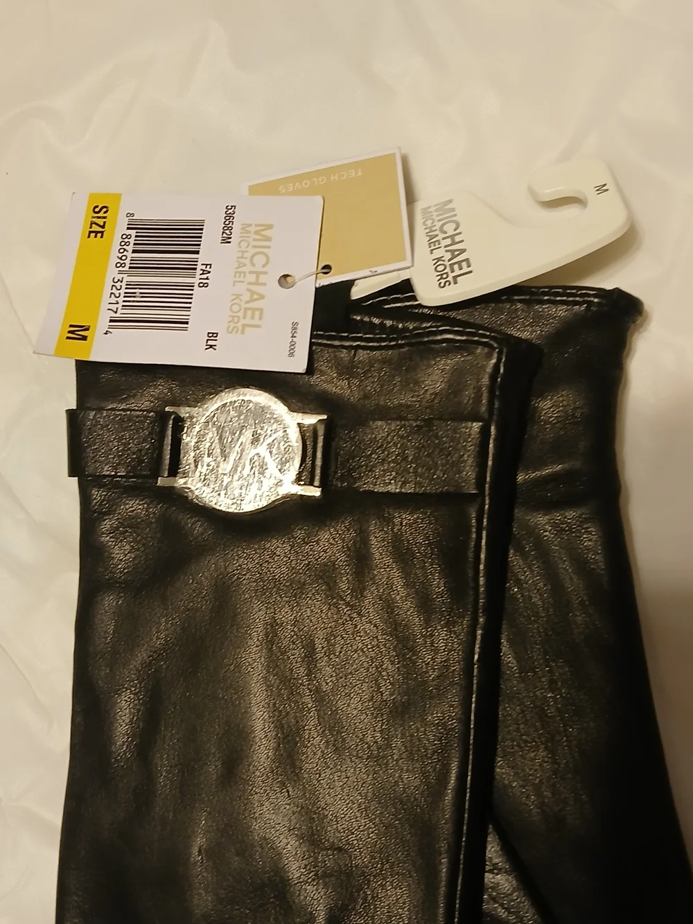 Michael Kors Black Leather Ladies Gloves